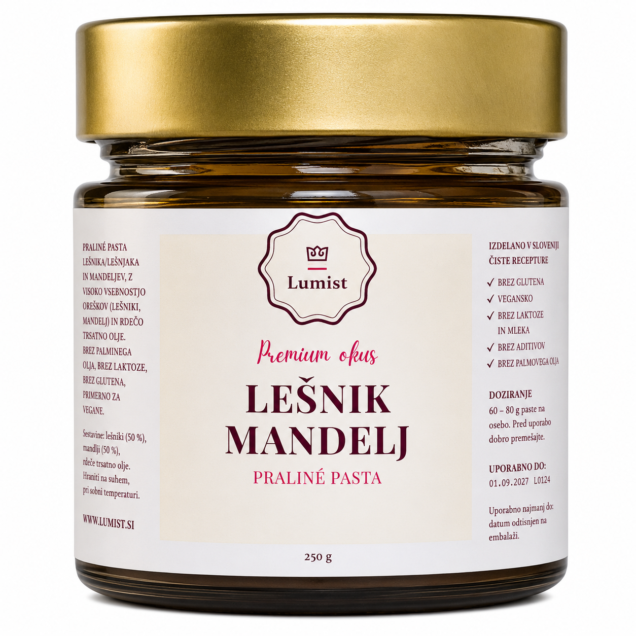 Lešnik Mandelj praliné pasta 60 %