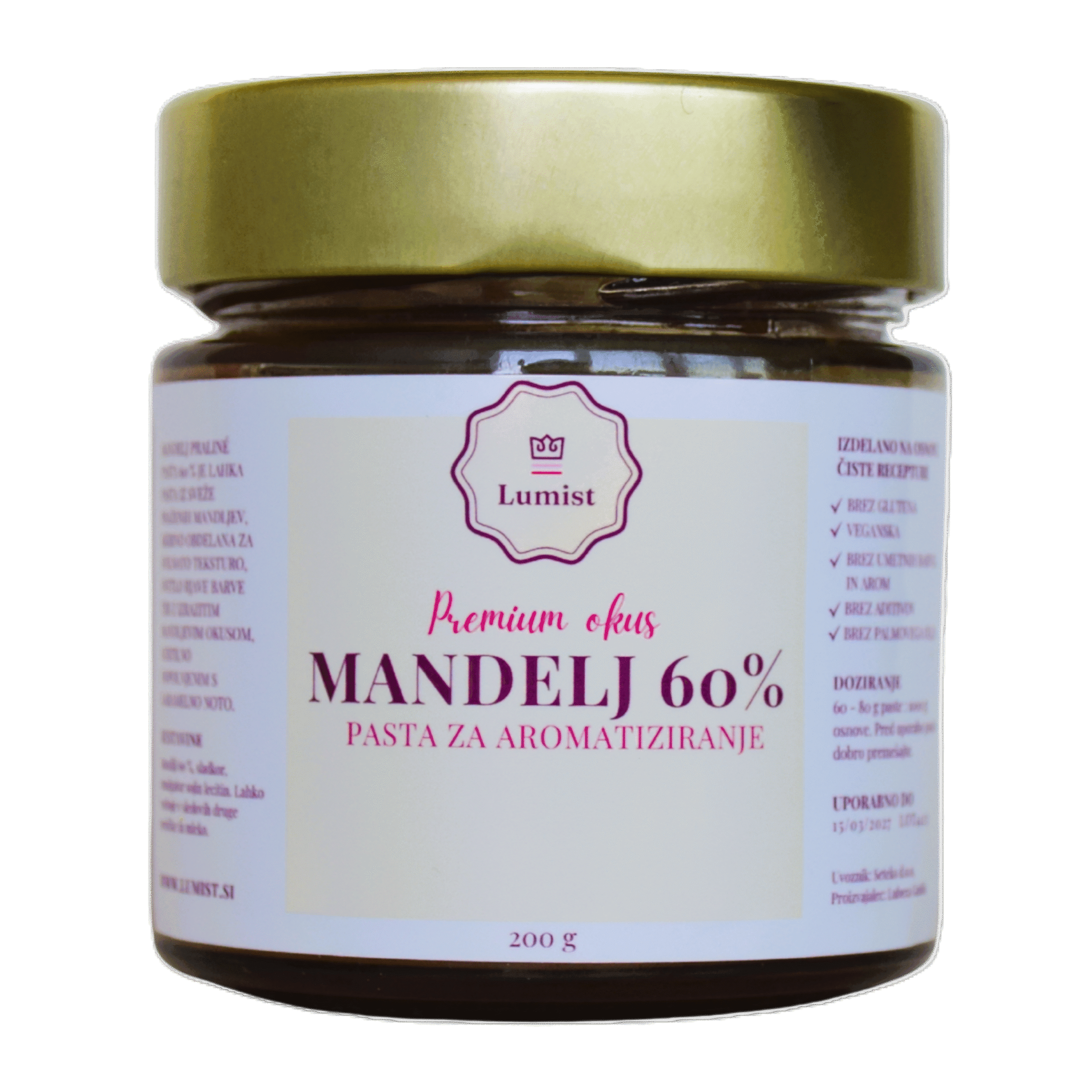 Mandelj praliné pasta 60 %