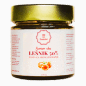 Lešnikova praliné pasta- temna 50 %