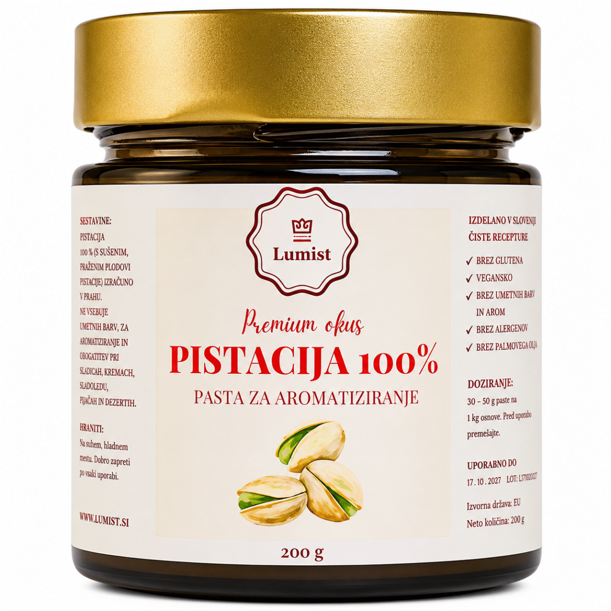 Pistacijeva pasta 100% Sicilija 200 g