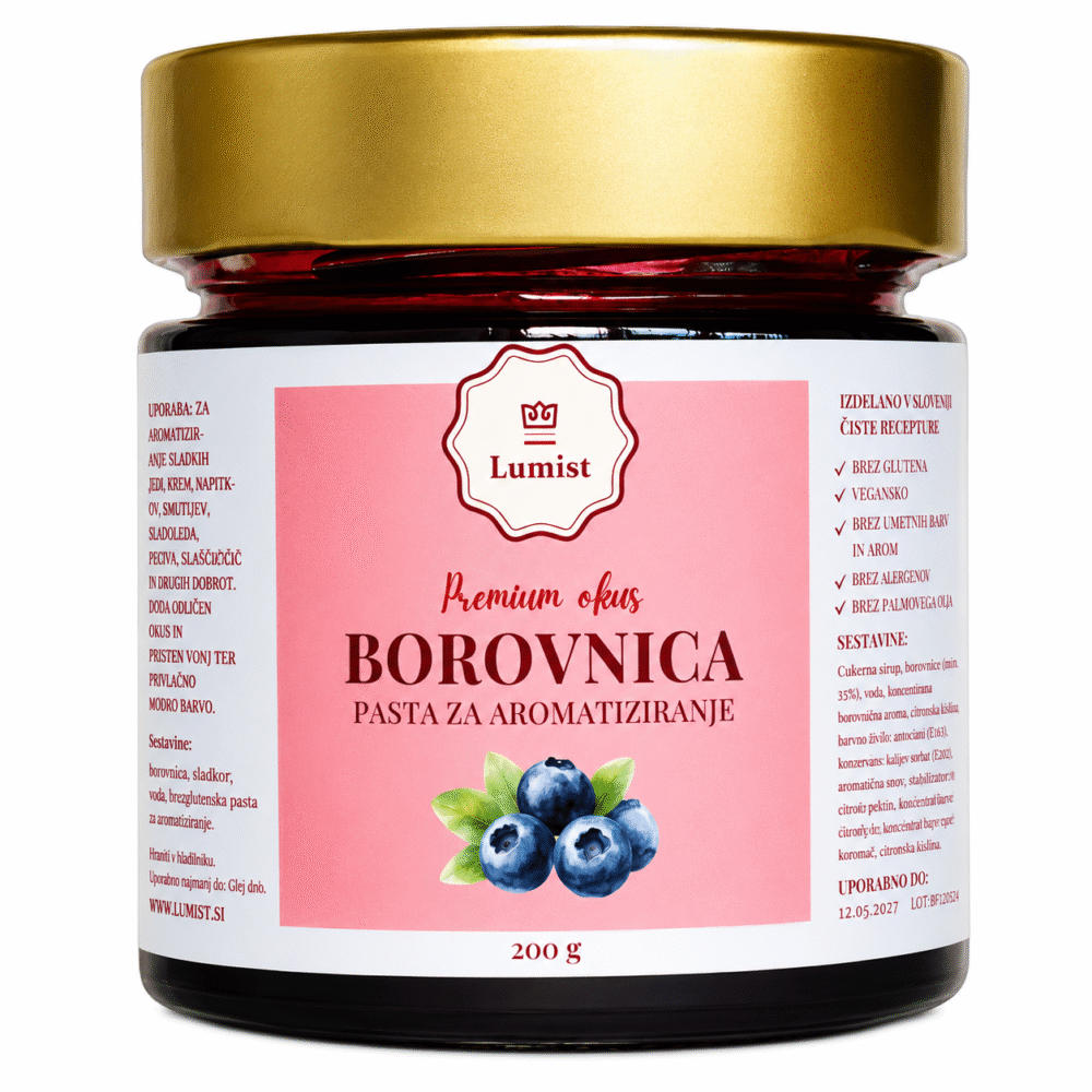 Pasta borovnica, Naravna aroma brez umetnih barvil