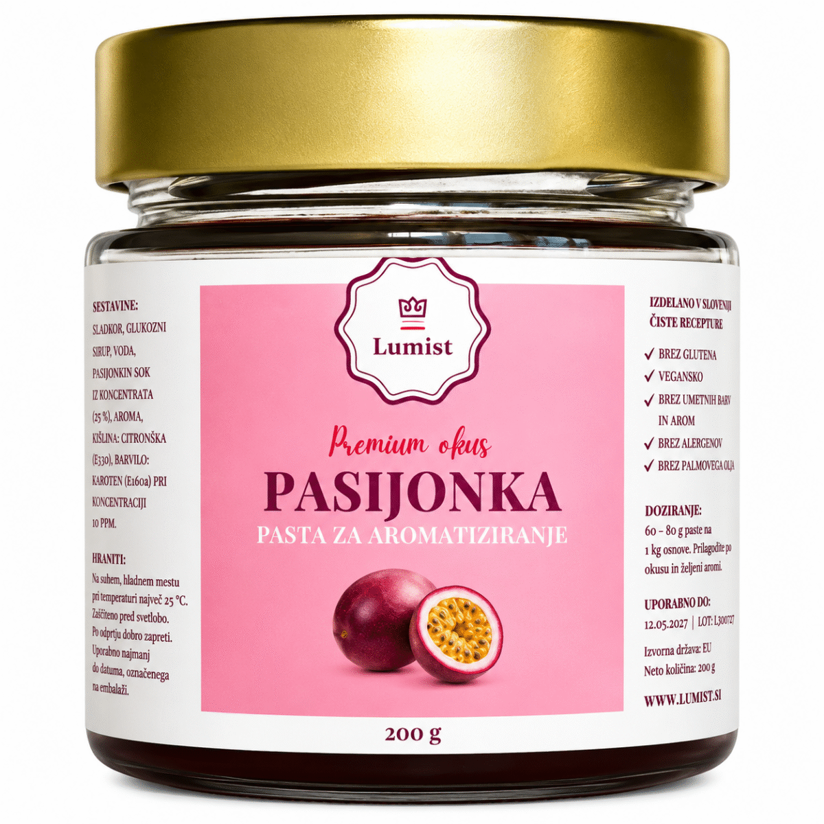 Pasta pasijonka pristen sadni okus 200 g