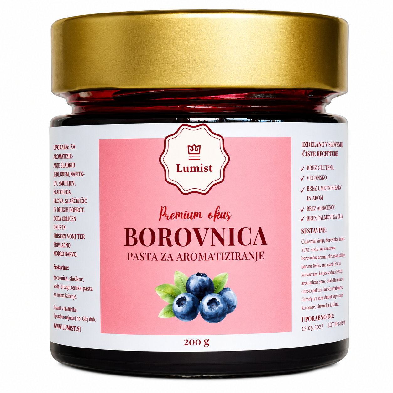 Pasta Borovnica 200 g