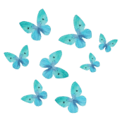 Metulji, ombre modra, oblatne (8 kos)